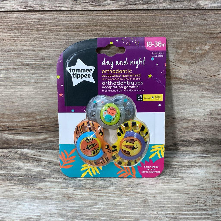 NEW Tommee Tippee Day And Night Pacifiers, 3pk - Me 'n Mommy To Be