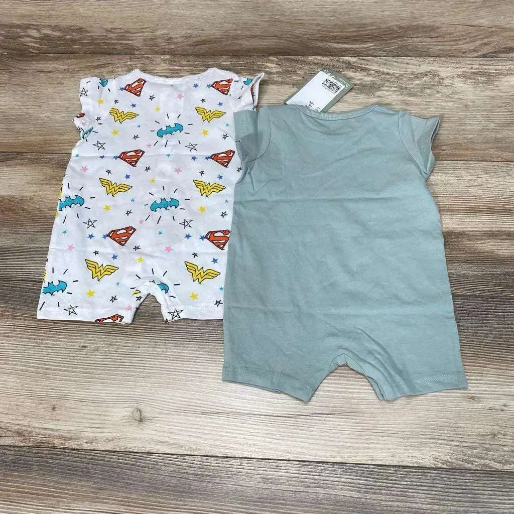 NEW H&M 2pk Superhero Rompers sz NB - Me 'n Mommy To Be