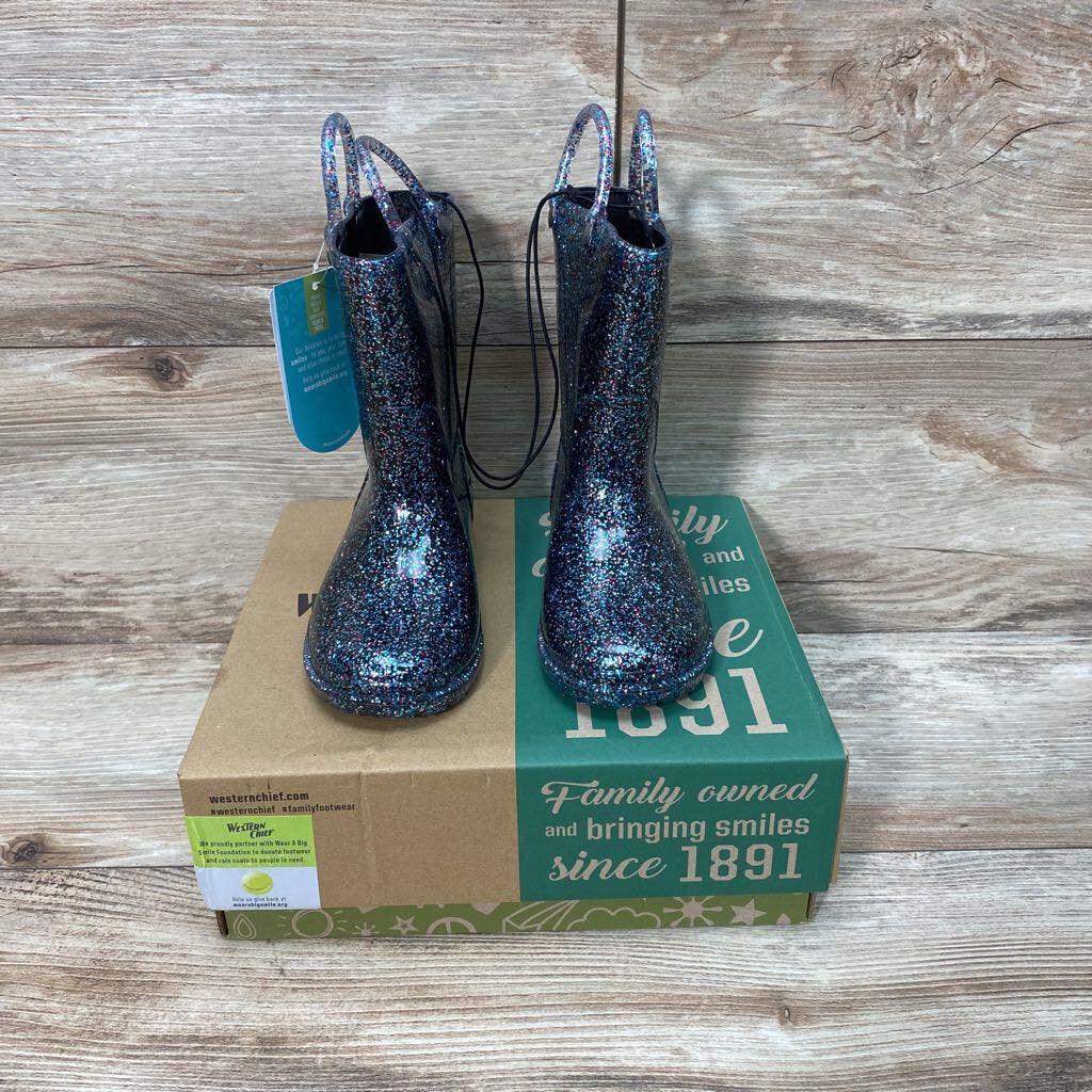 NEW Western Chief Glitter PVC Rain Boots sz 10c - Me 'n Mommy To Be