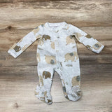 Carter's Elephant Print Sleeper sz PREEMIE - Me 'n Mommy To Be