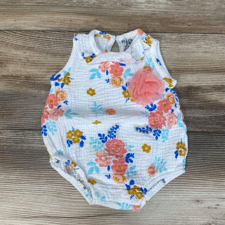 Chick Pea Floral Muslin Romper sz 0-3M - Me 'n Mommy To Be