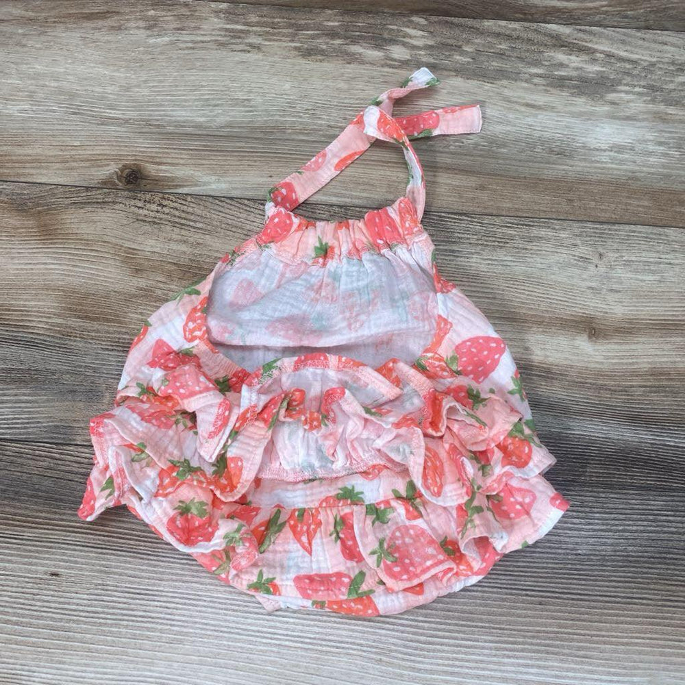 Mudpie Ruffle Strawberry Romper sz 3-6m - Me 'n Mommy To Be