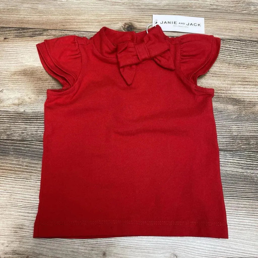 NEW Janie & Jack Ruffle Sleeve Bow Top sz 6-12m - Me 'n Mommy To Be