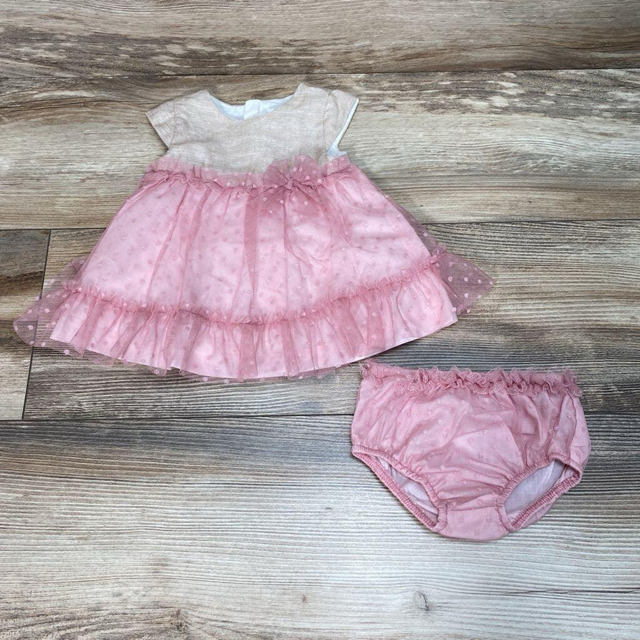 Mayoral 2Pc Cap Sleeve Dress & Bloomers sz 1-2m - Me 'n Mommy To Be