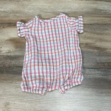 Cat & Jack Plaid Shortie Romper sz NB - Me 'n Mommy To Be