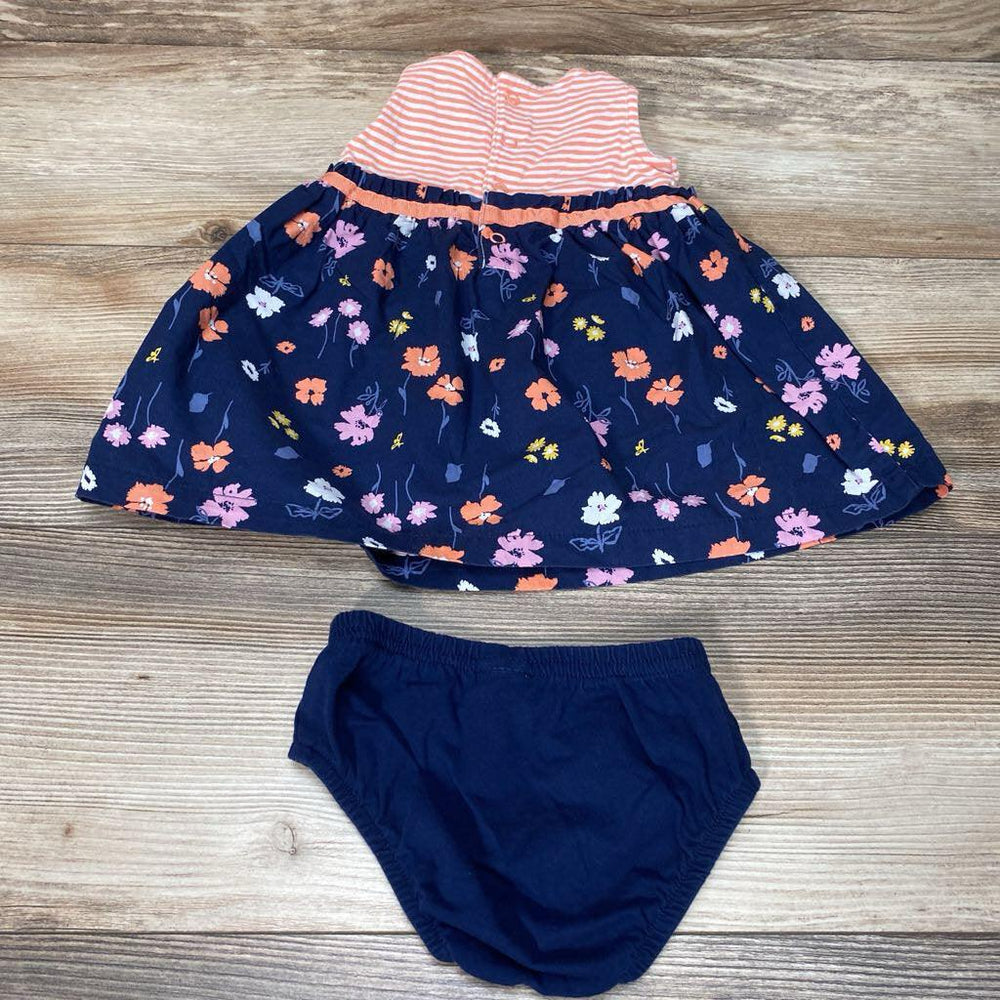 Just One You 2pc Striped Floral Dress & Bloomers Set sz 6m - Me 'n Mommy To Be