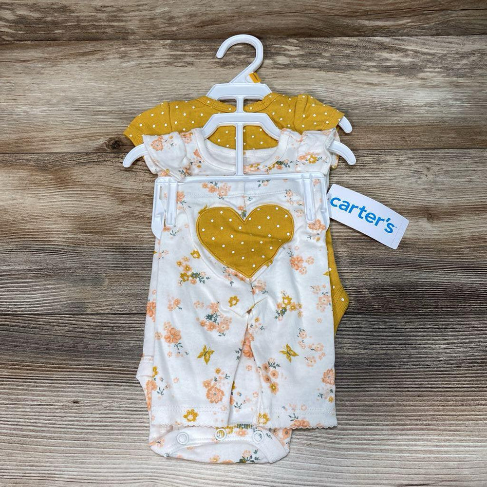 NEW Carter's 3pc Floral Bodysuit Set sz Newborn - Me 'n Mommy To Be
