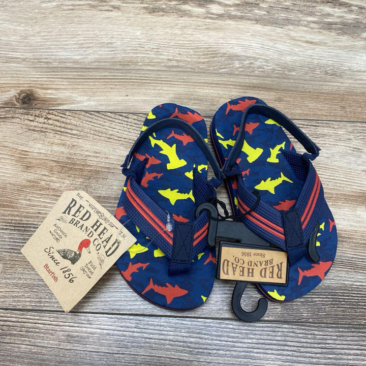 NEW Red Head Shark Flip Flops sz 10c - Me 'n Mommy To Be