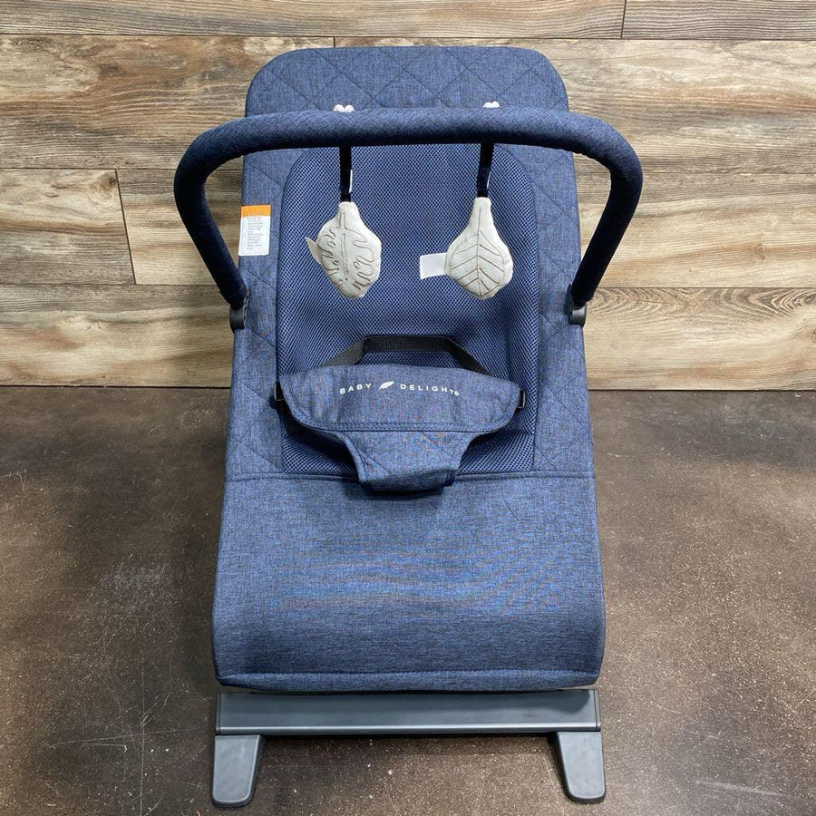 NEW Go with Me Alpine Deluxe Portable Bouncer in Quilted Indigo - Me 'n Mommy To Be